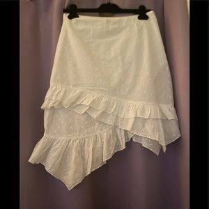 Lioness White Print Fitted Skirt